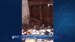 Basurero bloquea entrada a una iglesia en La Habana Basurero bloquea entrada a una iglesia en La Habana
