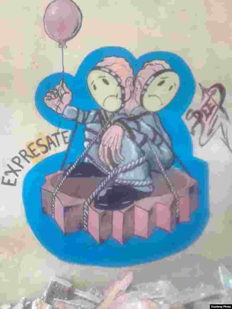 Obras de artistas que han participado en la Campaña “Exprésate”. (Cortesía de Kirenia Yalit Núñez)