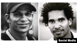 El rapero Maykel Castillo "El Osorbo" (izquierda) y el artista Luis Manuel Otero Alcántara (derecha.), ganadores del Premio a la Libertad que concede Freedom House. Ambos son prisioneros de conciencia, según declaró Amnistía Internacional.