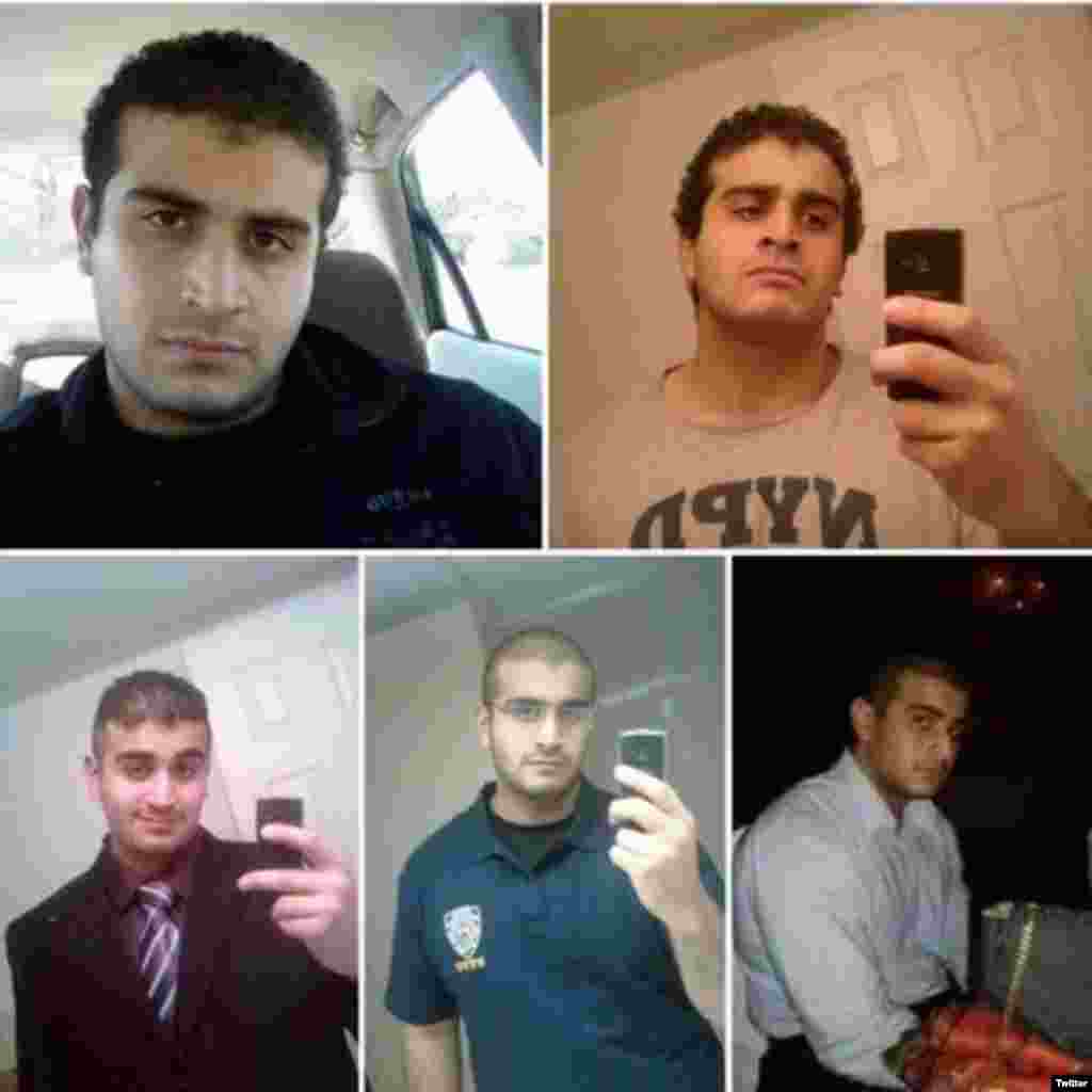 Fotos de Omar Mateen, atacante del club gay de Orlando, publicadas en la red social witter.