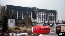 Edificio de la Administración de la ciudad de Almaty, en Kazajistán.
