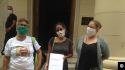 La entrega de la misiva al Tribunal Supremo de Cuba, el 9 de septiembre de 2020.