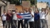 Miembros de UNPACU protestando contra los abusos policiales en Cuba. (Foto Archivo UNPACU)