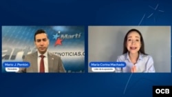 María Corina Machado, líder opositora venezolana Premio Nobel de la Paz, en entrevista exclusiva con Martí Noticias.
