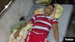 Guillermo del Sol en el día 50 de su huelga de hambre.