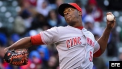 El lanzador de los Rojos, Aroldis Chapman.