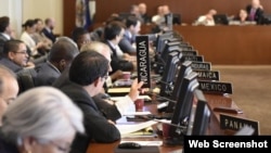 Consejo Permanente de la OEA en reunión sobre Nicaragua.