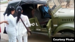 Damas de Blanco detenidas en la provincia de Matanzas.