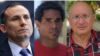 Combinación de fotografías de José Daniel Ferrer (izq.), Luis Manuel Otero Alcántara y Félix Navarro, tres líderes de la oposición cubana encarcelados tras las protestas del 11 de julio de 2021.