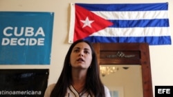 La opositora cubana Rosa María Payá, coordinadora de la plataforma ciudadana Cuba Decide.
