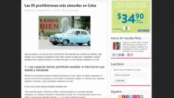 Bloguero cubano publica lista de prohibiciones absurdas Bloguero cubano publica lista de prohibiciones absurdas