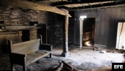 Vista interior de la vivienda de Ángel Castro.