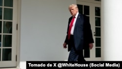 El presidente de los Estados Unidos Donald J. Trump en la Casa Blanca.