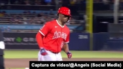 Jorge Soler, de Los Angeles Angels. (Captura de video/@Angels)