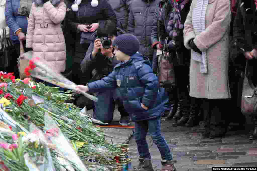 Marcha de la Dignidad en Kiev, Ucrania, el 22 de febrero del 2015.