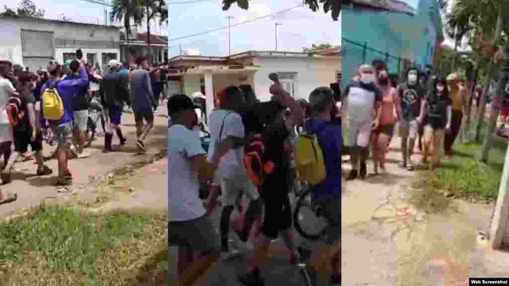 Cubanos protestan pacificamente al grito de "no más dictadura"