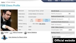Ficha de la FIDE actualizada de Leinier Domínguez.