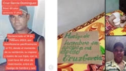 Cruz García decide abandonar huelga de hambre para proteger a su esposa Cruz García decide abandonar huelga de hambre para proteger a su esposa