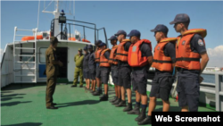 Un destacamento de Tropas Guardafronteras fotografiados por el diario 5 de septiembre.