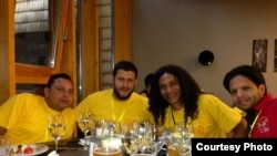 De izquierda a derecha - Roberto de Jesús Guerra, Daniel Smolansky, Julio César Soler, Miguel Velarde - Foto de Miguel Velarde en Instagram 