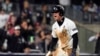Anthony Volpe, de los Yankees de New York, celebra su anotada frente a los Dodgers de Los Angeles en el cuarto juego de la Serie Mundial de Béisbol. (AP/Godofredo A. Vásquez)
