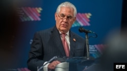 El secretario de Estado de EEUU, Rex Tillerson, abre la cumbre con esperanza de resolver problemas de Centroamérica.
