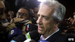 El candidato presidencial por el Frente Amplio, Tabaré Vázquez, triunfador en las elecciones 2014.
